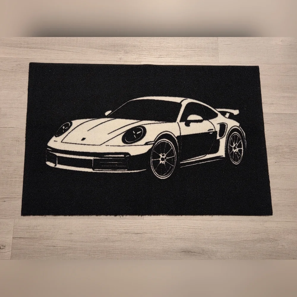 Porsche 911 Garage Mat Decor Rug 20.5x30 Car Enthusiast Floor Mat